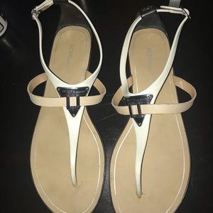 BCBG leather sandals size 10